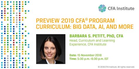 Preview 2019 CFA Program Curriculum: Big Data, AI and more.